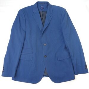Goodale New York City Men's Blue Plaid Wool‎ Blend Blazer Size 46